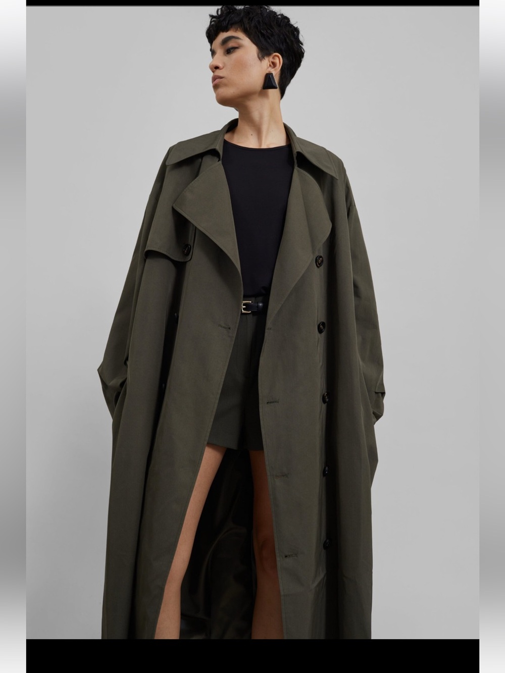 The Frankie Shop Mavis Oversized Trench in Khaki size XS/S - Picture 2 of 9